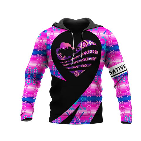 Powwow StoreHD000253 Pattern Native Pride 3D Hoodie