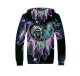 Powwow Storegb nat00356 skull chief dream catcher 3d fleece hoodie