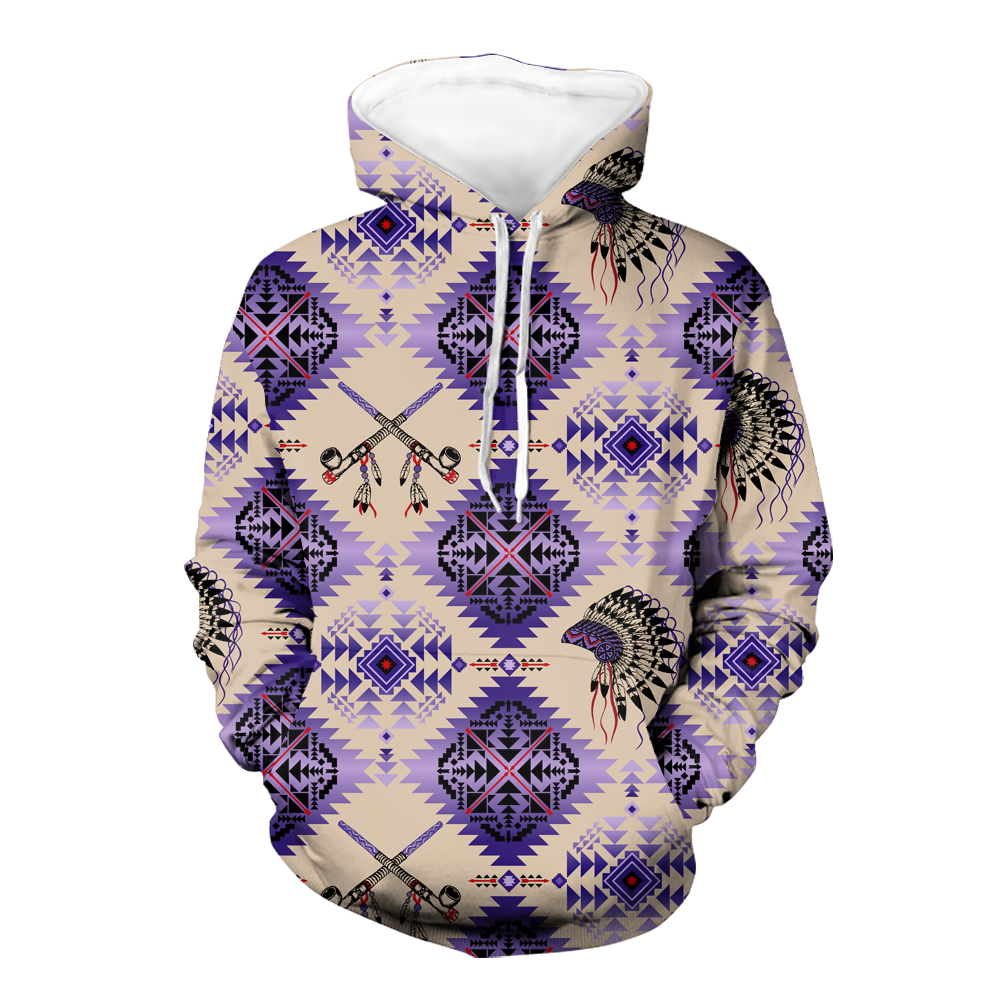 Powwow StoreGBNAT00744 Native American Pride  3D Hoodie