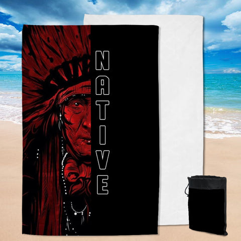GB-NAT00102	Native American Chief  Pool Beach Towel