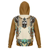 Brown Pattern Breastplate Native American 3D Hoodie GB-NAT00059