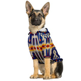 Blue Tribe Border Native American Fashion Dog Zip-Up Hoodie - Powwow Store