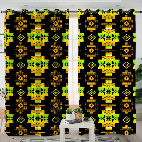 GB-NAT00720-08 Pattern  Native American Living Room Curtain