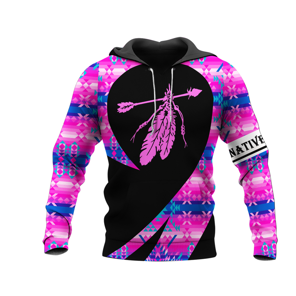 Powwow StoreHD000251 Pattern Native Pride 3D Hoodie