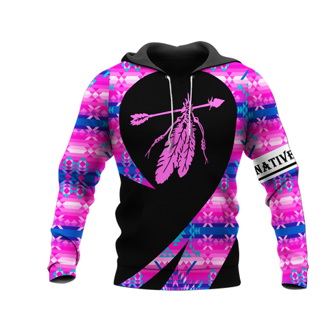 Powwow StoreHD000251 Pattern Native Pride 3D Hoodie