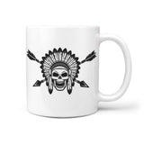 Chief Skull Feather Native American Mugs - ProudThunderbird