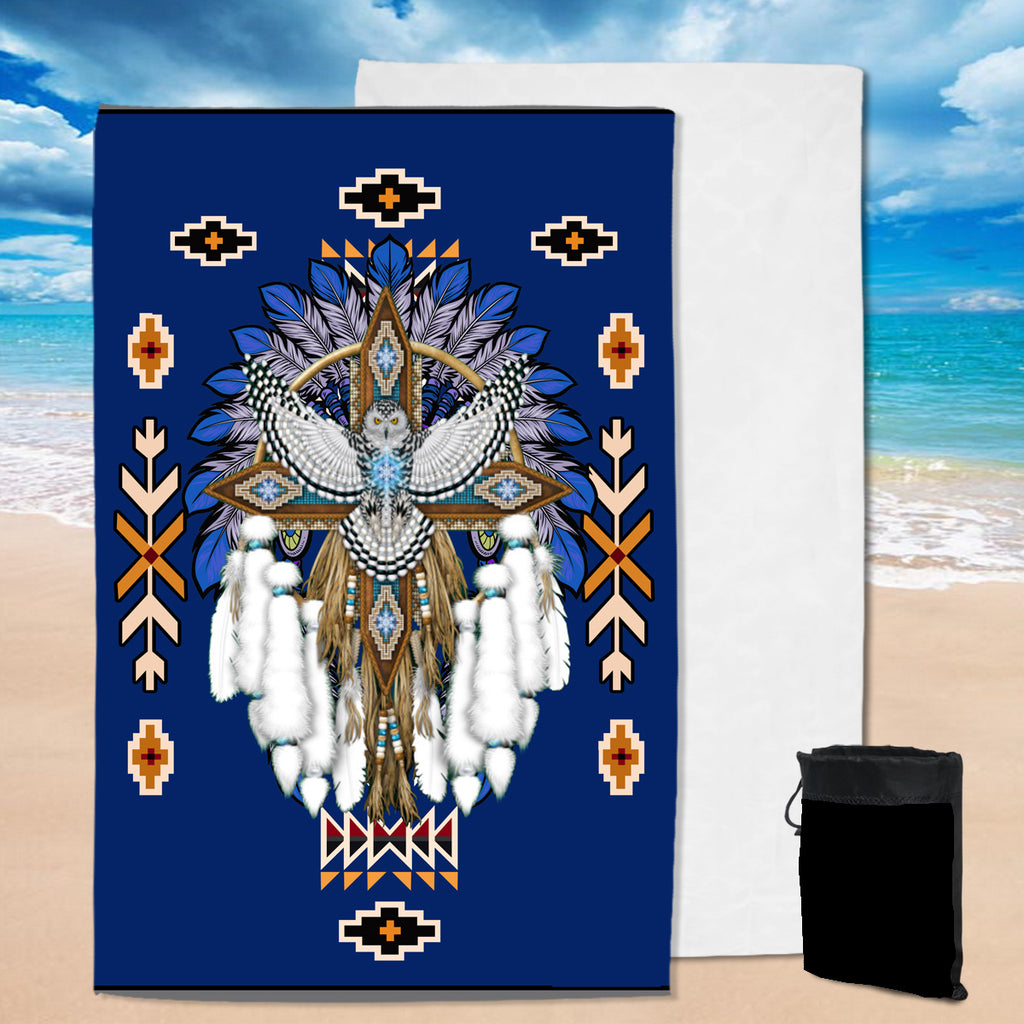 Powwow StorePBT0002 Pattern Blue Pool Beach Towel