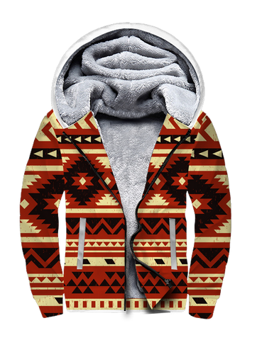 Powwow StoreGBNAT00521 Seamless Ethnic Pattern 3D Fleece Hoodie