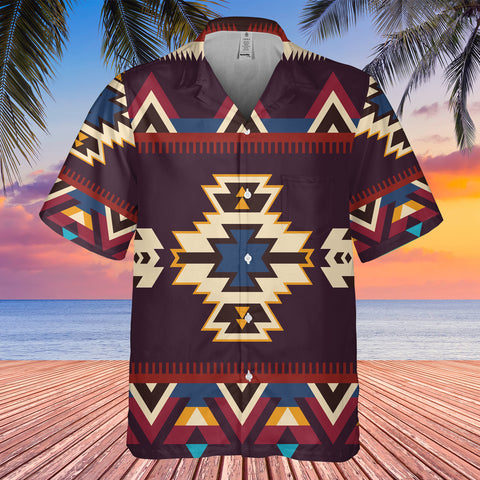 GB-HW00028 Pattern Black Hawaiian Shirt 3D
