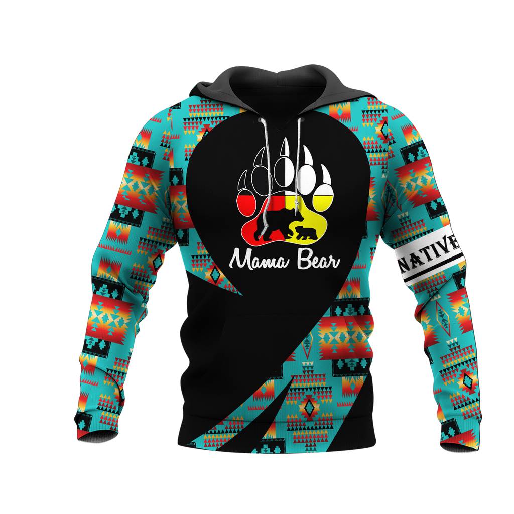 Powwow StoreHD000249 Pattern Native Pride 3D Hoodie