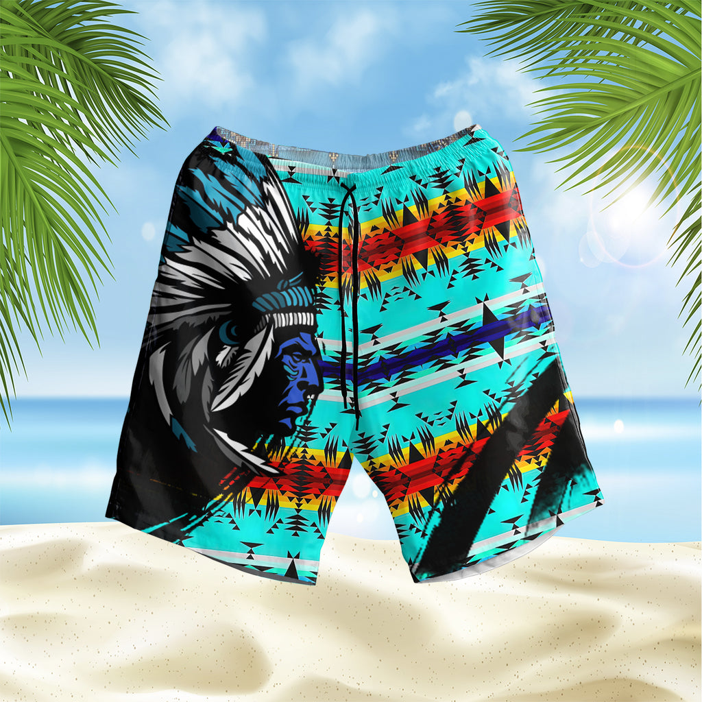 Powwow StoreGBHS00050 Pattern Native Hawaiian Shorts