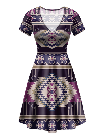 V-ND0030 Pattern Native V-Neck Dress