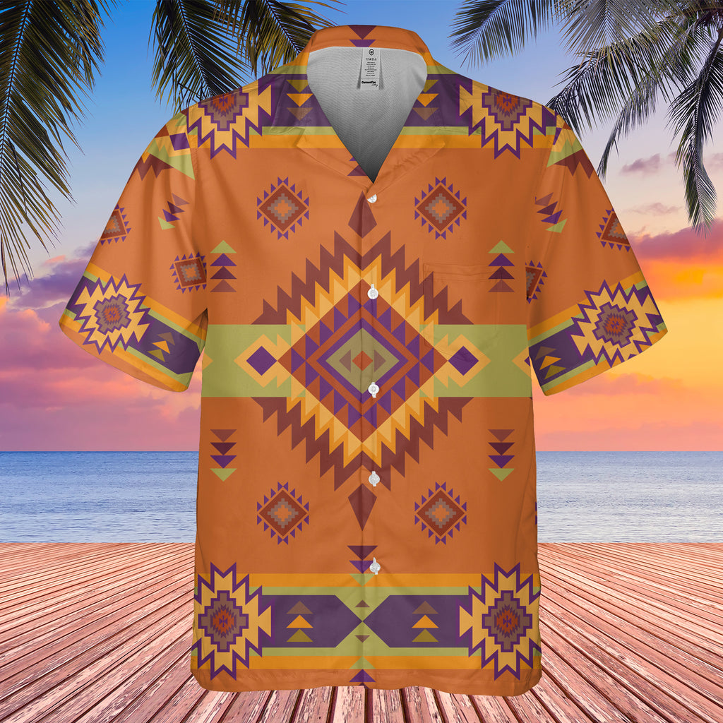 Powwow StoreGBHW00026 Pattern Black Hawaiian Shirt 3D