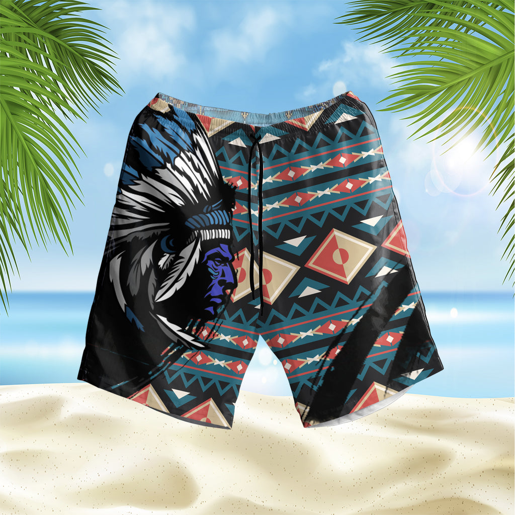 Powwow StoreGBHS00049 Pattern Native Hawaiian Shorts