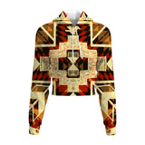 Powwow Store gb nat00022 tribal yellow arrow native american crop hoodie