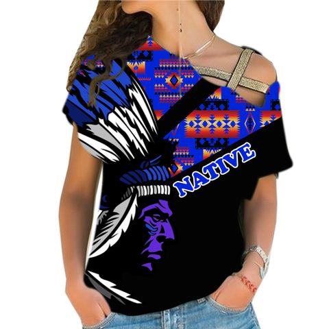 CRS0001223  Native American Cross Shoulder Shirt