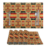 Powwow Store gb nat00046 15 light brown pattern native table mats