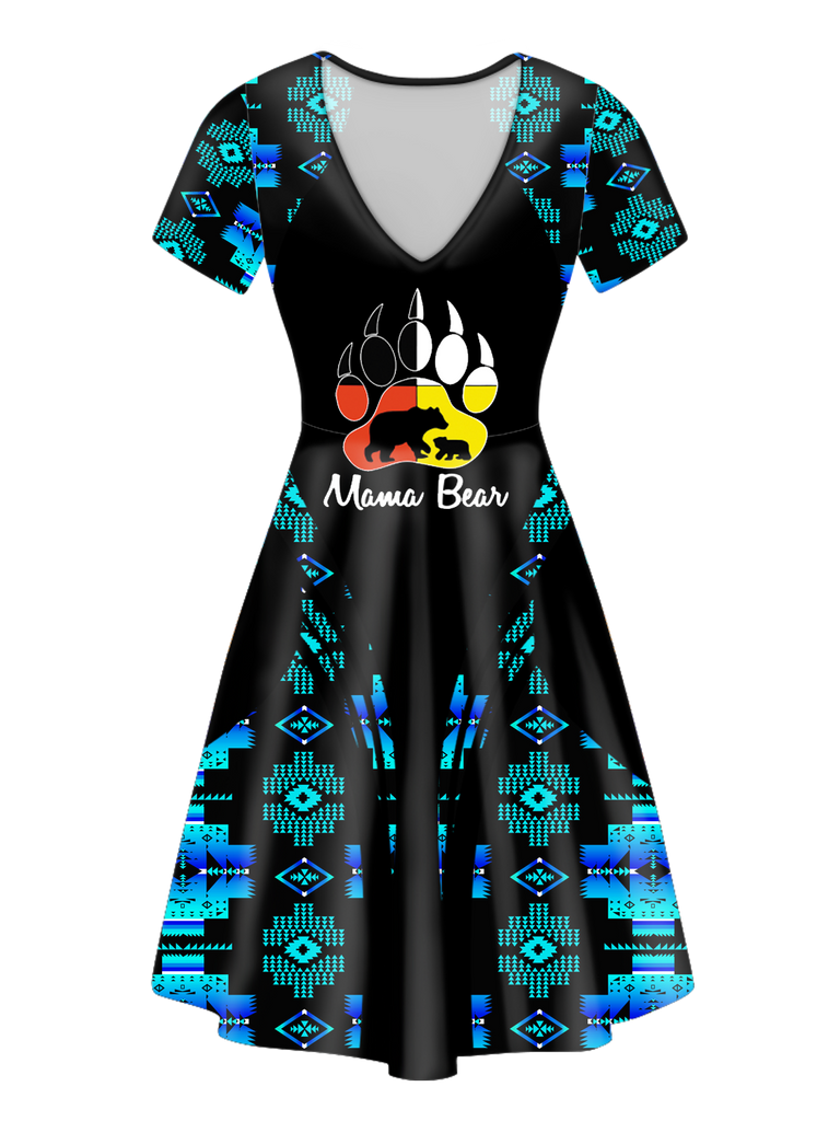 V-ND0002 Pattern Native V-Neck Dress
