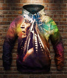 Galaxy Chief Painting All Over Hoodie no link - Powwow Store