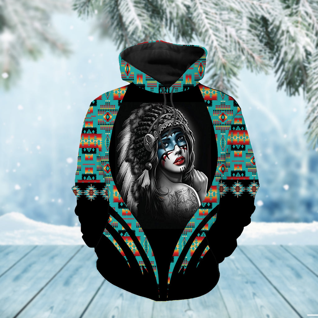 Powwow Store gb nat00046 ma01 girl native tribes pattern native american hoodie