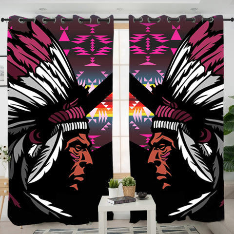 LVR0060 Pattern Native American Living Room Curtain