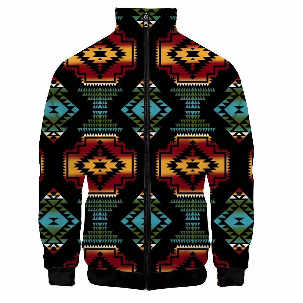 Powwow Store gb nat00321 native american patterns black jacket