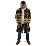 GB-NAT00062-01 Black Tribe Design Native American Cloak