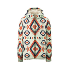 Powwow Store gb nat00389 pink geometric pattern native 3d fleece hoodie