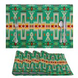 Powwow Store gb nat00062 06 green design native table mats