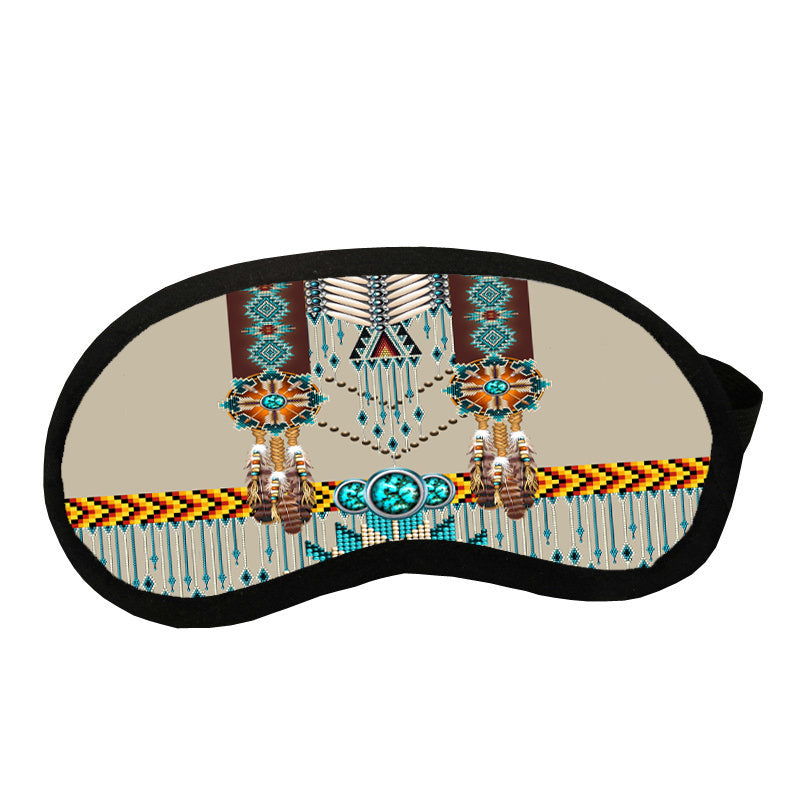 Powwow Store gb nat00069 turquoise blue pattern breastplate native american sleep mask