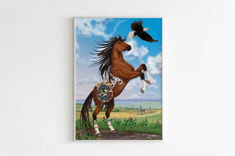 GB-NAT00430 Horse & Eagle Canvas