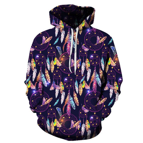 Purple Dreamcatcher Native American All Over Hoodie - Powwow Store