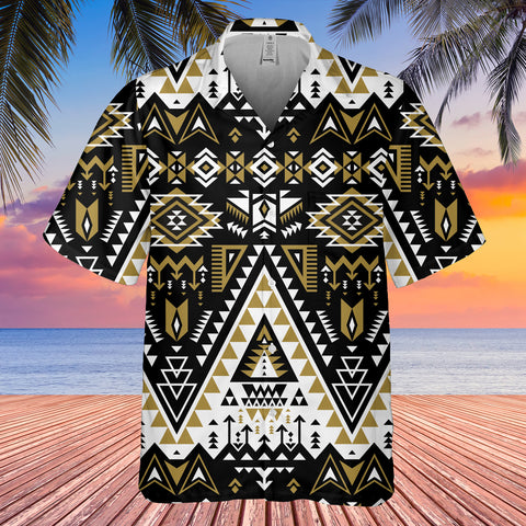 GB-NAT00612Retro Color Tribal Hawaiian Shirt 3D