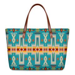 GB-NAT00062-05 Turquoise Tribe Design Handbag & Purse Set - Powwow Store