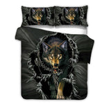 Ice And Fire Wolves Dreamcatcher Native American Bedding Set no link