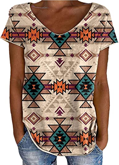 Powwow StoreTS007 Pattern Light Brown Native American 3D TShirt