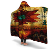 Southwest Brown Symbol Native American Hooded Blanket