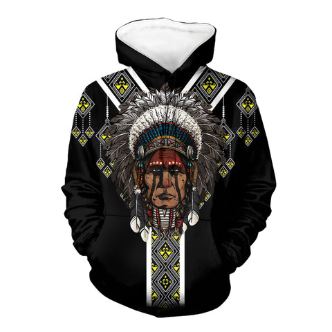 Powwow Store gb nat00518 ethnic pattern native 3d hoodie