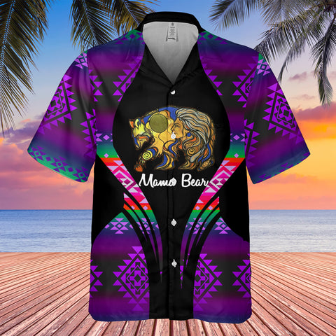 Powwow StoreGBHW000185 Tribe Design Native American Hawaiian Shirt 3D