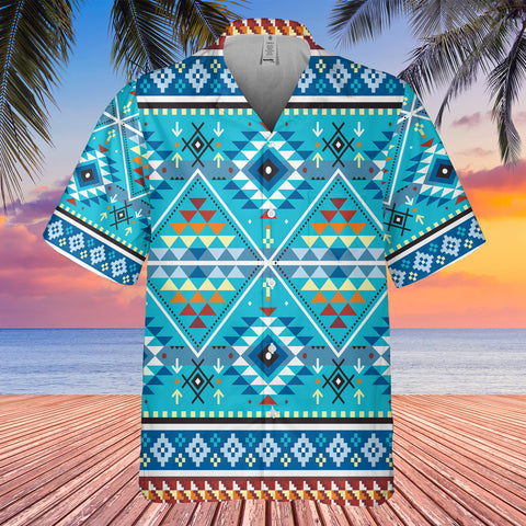 GB-HW00024 Pattern Black Hawaiian Shirt 3D