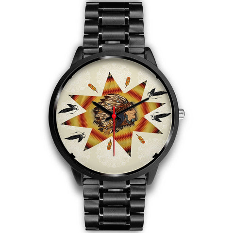 Southwest Geometric Native American Black Watchs