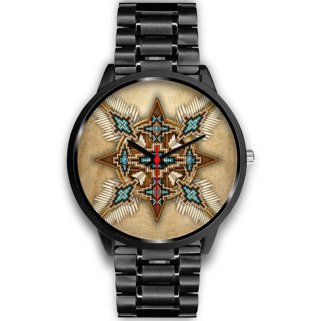 Mandala Brown Design  Black Watchs