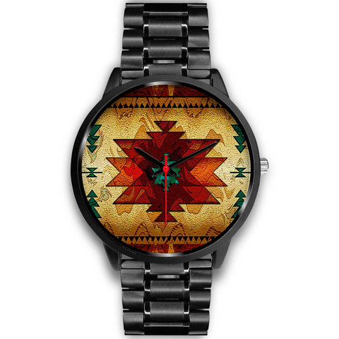 Tribal Dark Brown Native American Design  Black Watch