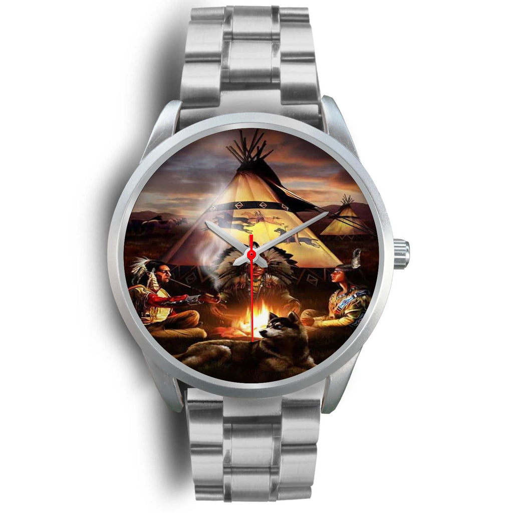 Chiefs Art Native American Siliver Watch