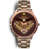 Eagle Sun Dreamcatcher Native American Rose Gold Watch
