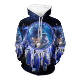 Powwow Store gb nat00358 girl wolves dream catcher 3d hoodie