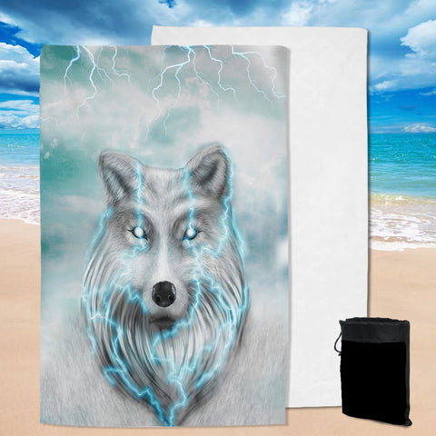 Powwow Store gb nat00240 wolf thunder native american pool beach towel