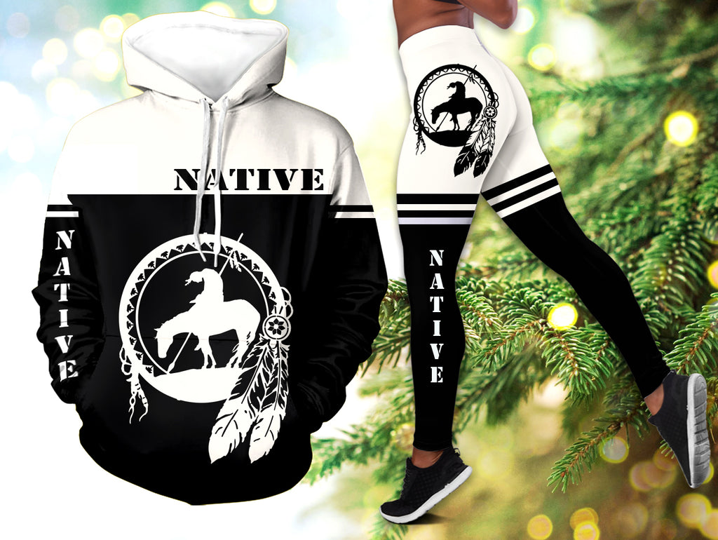 Powwow StoreHLS0017 Trail Of Tear Native American  3D Hoodie Legging Set