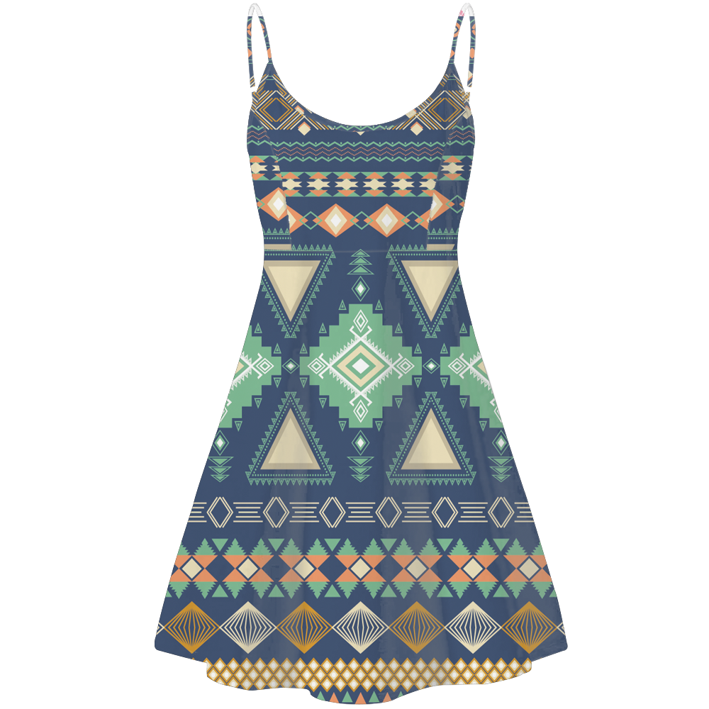 STD006 Pattern Native American Strings Dress