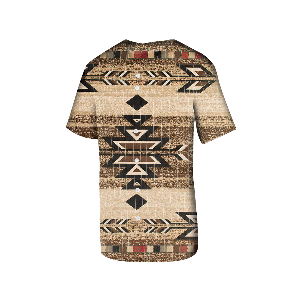 Powwow Store gb nat00334 brown arrow native baseball jersey